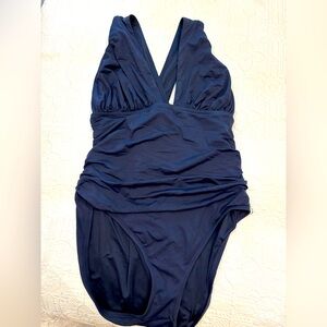 Michael Kors Navy Blue One-Piece Swimsuit